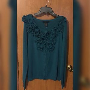 NWT Grace Elements Cardigan with Ruffles